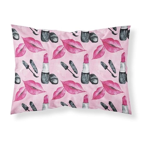 Carolines Treasures Carolines Treasures BB7501PILLOWCASE Watercolor Diva Lipstick Fabric Standard Pillowcase BB7501PILLOWCASE
